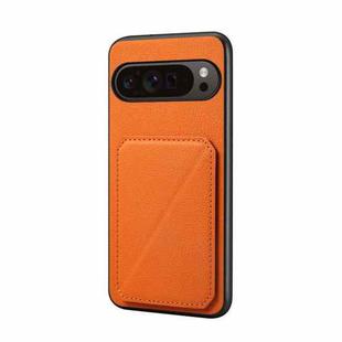 For Google Pixel 10 Pro / 10 D04 Calf Texture Dual Card Slot Holder Phone Case(Orange)