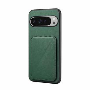 For Google Pixel 10 Pro XL D04 Calf Texture Dual Card Slot Holder Phone Case(Green)