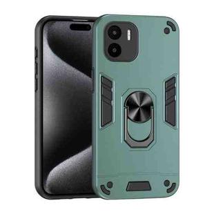 For Xiaomi Redmi A1 Shockproof Metal Ring Holder Phone Case(Green)