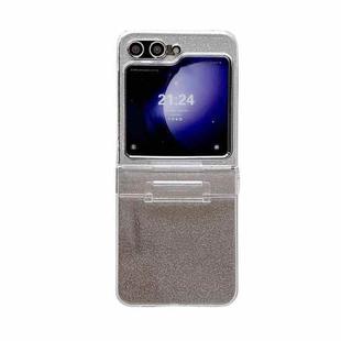 For Samsung Galaxy Z Flip5 5G Skin Feel PC Flash Paper Shockproof Phone Case(Black Silver Gradient)