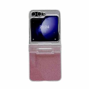 For Samsung Galaxy Z Flip5 5G Skin Feel PC Flash Paper Shockproof Phone Case(Pink Silver Gradient)
