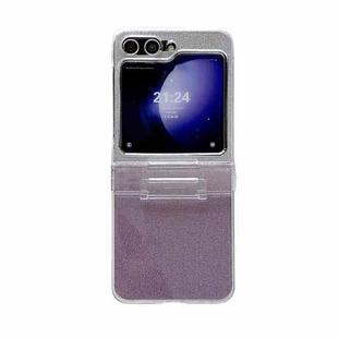 For Samsung Galaxy Z Flip5 5G Skin Feel PC Flash Paper Shockproof Phone Case(Purple Silver Gradient)