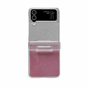 For Samsung Galaxy Z Flip4 5G Skin Feel PC Flash Paper Shockproof Phone Case(Pink Silver Gradient)