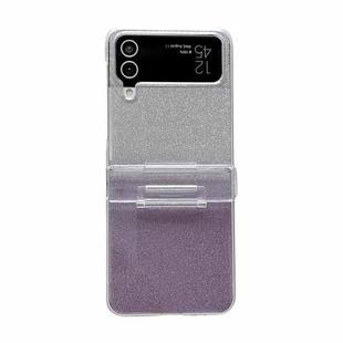 For Samsung Galaxy Z Flip3 5G Skin Feel PC Flash Paper Shockproof Phone Case(Purple Silver Gradient)
