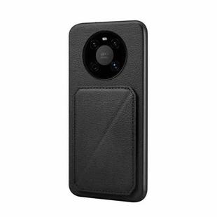 For Huawei Mate 40 D04 Calf Texture Dual Card Slot Holder Phone Case(Black)