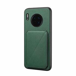 For Huawei Mate 30 D04 Calf Texture Dual Card Slot Holder Phone Case(Green)