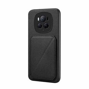 For Honor Magic6 Pro 5G D04 Calf Texture Dual Card Slot Holder Phone Case(Black)