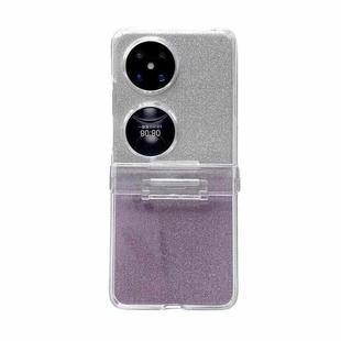 For Huawei Pocket 2 Skin Feel PC Flash Paper Shockproof Phone Case(Purple Silver Gradient)