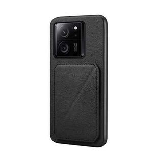 For Xiaomi 13T / 13T Pro / Redmi K60 Ultra D04 Calf Texture Dual Card Slot Holder Phone Case(Black)