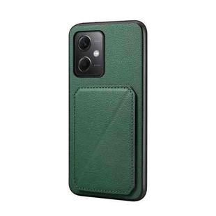 For Xiaomi Redmi Note 12 5G Global/Note 12R Pro D04 Calf Texture Dual Card Slot Holder Phone Case(Green)