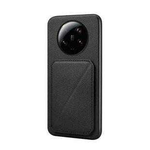 For Xiaomi 13 Ultra D04 Calf Texture Dual Card Slot Holder Phone Case(Black)