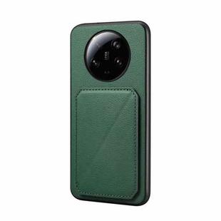 For Xiaomi 13 Ultra D04 Calf Texture Dual Card Slot Holder Phone Case(Green)
