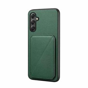 For Samsung Galaxy A24 5G D04 Calf Texture Dual Card Slot Holder Phone Case(Green)