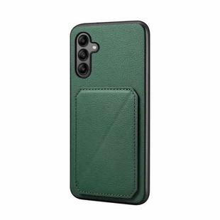 For Samsung Galaxy A05s D04 Calf Texture Dual Card Slot Holder Phone Case(Green)