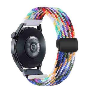 18mm Two-color Magnetic Braided Nylon Watch Band(Colorful Denim)