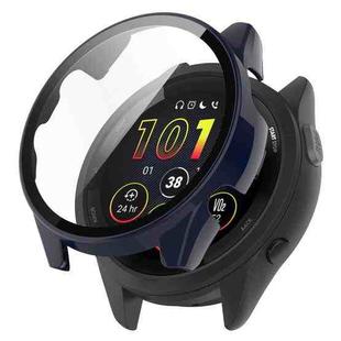 For Garmin Forerunner 165 / 165 Music PC + Tempered Film Integrated Watch Protective Case(Ink Blue)