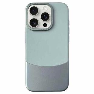For iPhone 15 Pro Napa Texture PC + Leather Phone Case(Cyan)