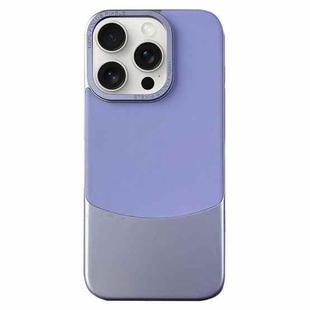 For iPhone 15 Pro Napa Texture PC + Leather Phone Case(Light Purple)