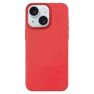 For iPhone 15 Plus Napa Texture PC + Leather Phone Case(Red)