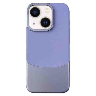 For iPhone 14 Plus Napa Texture PC + Leather Phone Case(Light Purple)