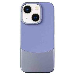 For iPhone 14 Napa Texture PC + Leather Phone Case(Light Purple)