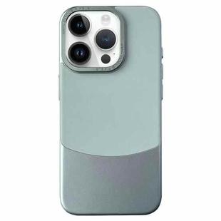 For iPhone 14 Pro Napa Texture PC + Leather Phone Case(Cyan)