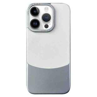 For iPhone 14 Pro Napa Texture PC + Leather Phone Case(Silver)