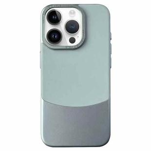 For iPhone 13 Pro Max Napa Texture PC + Leather Phone Case(Cyan)