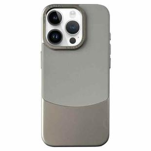 For iPhone 13 Pro Max Napa Texture PC + Leather Phone Case(Grey)