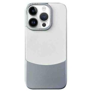 For iPhone 13 Pro Napa Texture PC + Leather Phone Case(Silver)