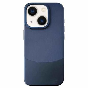 For iPhone 13 Napa Texture PC + Leather Phone Case(Royal Blue)