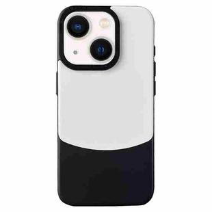 For iPhone 13 Napa Texture PC + Leather Phone Case(Panda Black)