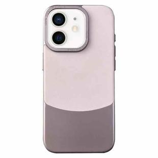 For iPhone 12 / 12 Pro Napa Texture PC + Leather Phone Case(Pink)