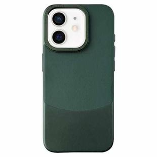 For iPhone 11 Napa Texture PC + Leather Phone Case(Dark Green)