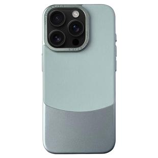 For iPhone 16 Pro Max Napa Texture PC + Leather Phone Case(Cyan)