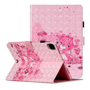 For iPad Pro 11 inch (2020) 3D Pattern Horizontal Flip Leather Tablet Case with Card Slots & Holder & Sleep / Wake-up Function(Bear)