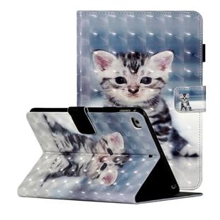 For iPad Mini 5 / 4 / 3 / 2 / 1 3D Pattern Horizontal Flip Leather Case with Card Slots & Holder & Sleep / Wake-up Function(Cat)