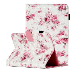 For 7 inch Universal Tablet PC 3D Pattern Horizontal Flip Leather Case with Card Slots & Holder (Rose Flower)