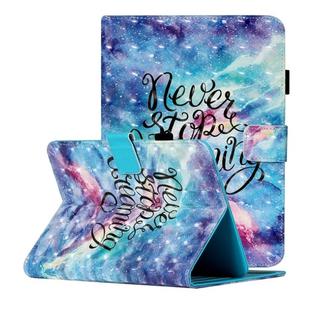 For 7 inch Universal Tablet PC 3D Pattern Horizontal Flip Leather Case with Card Slots & Holder (Blue Starry Sky)