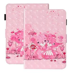 For 10 inch Universal Tablet PC 3D Pattern Horizontal Flip Leather Case with Card Slots & Holder (Bear)