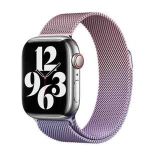 For Apple Watch Series 9 45mm Milan Gradient Loop Magnetic Buckle Watch Band(Pink Lavender)