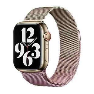 For Apple Watch Series 9 41mm Milan Gradient Loop Magnetic Buckle Watch Band(Gold Light Pink)