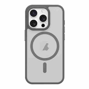 For iPhone 12 Pro Max Metal Button Skin Feel Matte MagSafe Shockproof Phone Case(Grey)