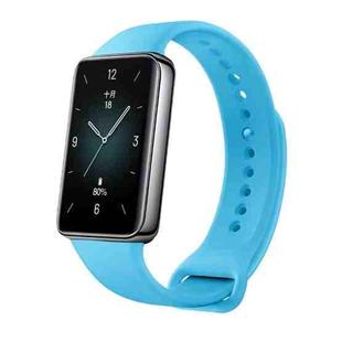 For Honor Band 9 Solid Color Silicone Watch Band(Sky Blue)