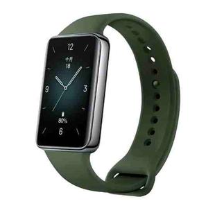 For Honor Band 9 Solid Color Silicone Watch Band(Green)