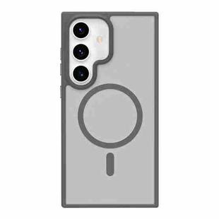 For Samsung Galaxy S24 5G Metal Button Skin Feel Matte MagSafe Shockproof Phone Case(Grey)