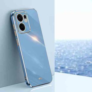 For OPPO Reno13 F 5G Global XINLI Straight Edge 6D Electroplate TPU Phone Case(Celestial Blue)