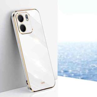 For OPPO A5X 5G Global XINLI Straight Edge 6D Electroplate TPU Phone Case(White)