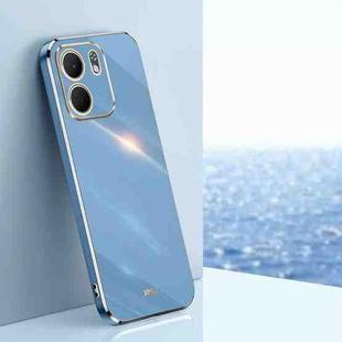 For OPPO A5X 5G Global XINLI Straight Edge 6D Electroplate TPU Phone Case(Celestial Blue)