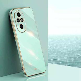 For Honor 200 Pro XINLI Straight 6D Plating Gold Edge TPU Phone Case(Mint Green)